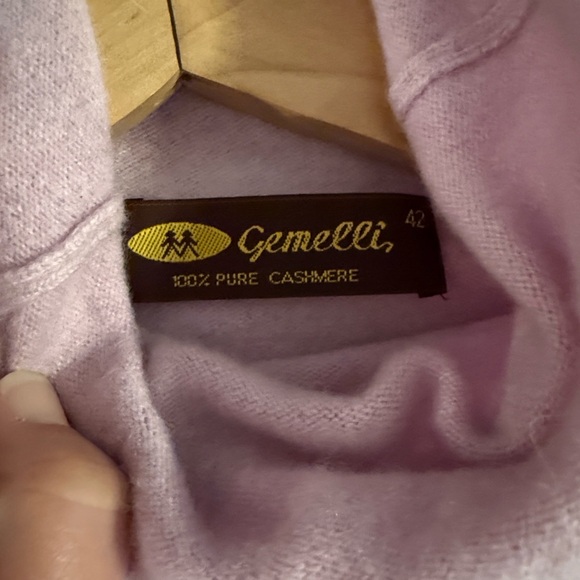 90’s Gemelli Cashmere Cozy Cowlneck Sweater Grandmacore Barbiecore Old Money - Picture 5 of 16
